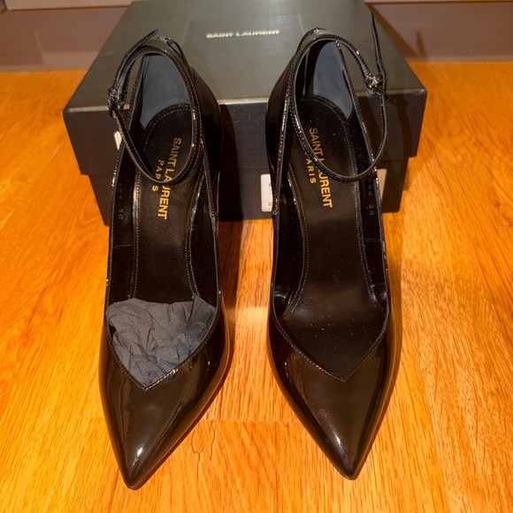 Saint Laurent Black Patent “Appelle Moi” Opyum Pumps (Size 38) — Authentic - Picture 3 of 4